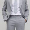 Grey Slim Fit Suit Trouser