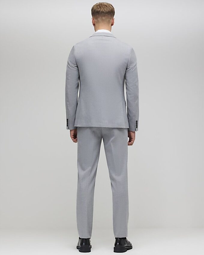 Grey Slim Fit Suit Trouser