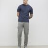 Grey Slim Fit Textured Ame Saint T-Shirt