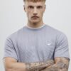 Grey Slim Fit Textured T-Shirt
