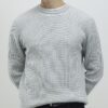 Grey Slim Fit Waffle Knit Jumper