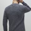 Grey Slim Fit Waffle Knit Jumper
