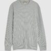 Grey Slim Fit Waffle Knit Jumper