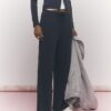 Grey Soft Touch Wide Leg Trousers
