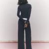 Grey Soft Touch Wide Leg Trousers