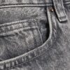 Grey Split Hem Straight Leg Jeans
