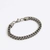 Grey Steel Gunmetal Chunky Bracelet