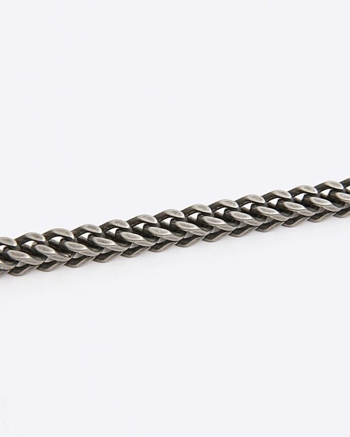 Grey Steel Gunmetal Chunky Bracelet