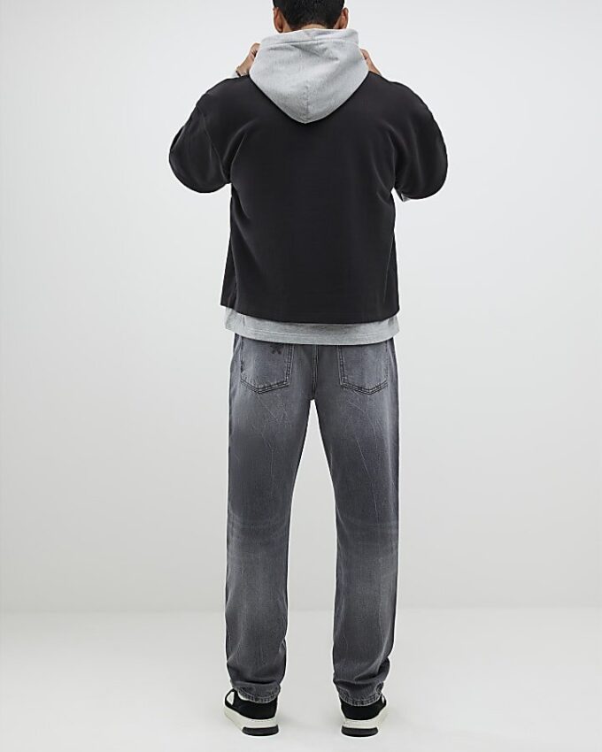 Grey Straight Leg Jeans