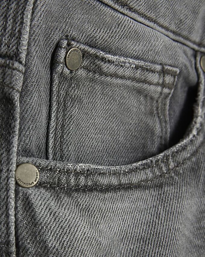 Grey Straight Leg Jeans