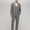 Grey Textured Check Waistcoat