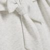 Grey Tie Front Mini Sweatshirt Dress