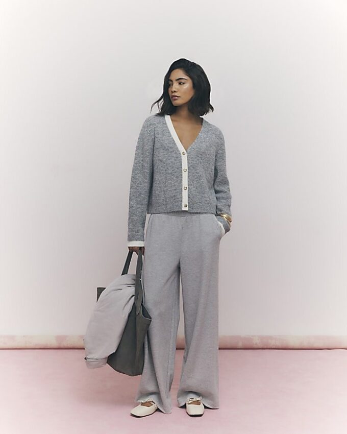 Grey Tipped Cardigan