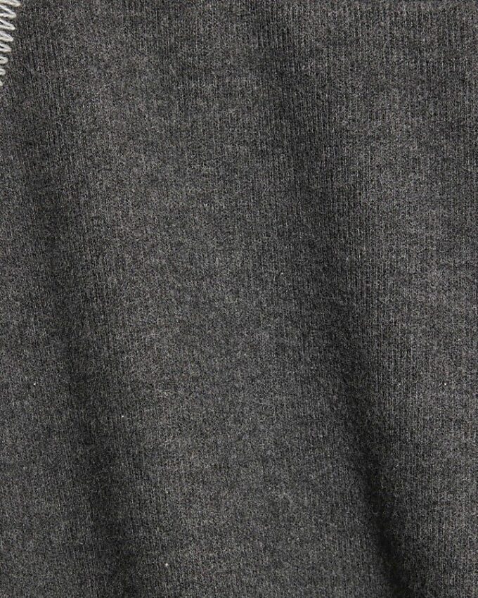 Grey Whipstitch Wide Leg Joggers