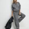 Grey Wide Leg Joggers