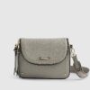 Grey Zip Detail Crossbody Bag