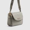 Grey Zip Detail Crossbody Bag