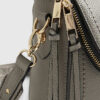 Grey Zip Detail Crossbody Bag