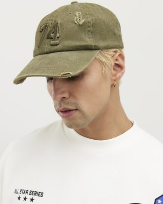 Khaki 74 Distressed Cap