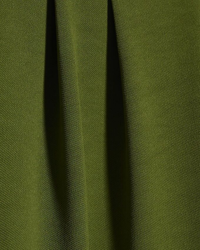 Khaki Balloon Leg Pleated Trousers