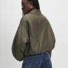 Khaki Bubble Hem Jacket
