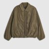 Khaki Bubble Hem Jacket