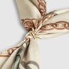 Khaki chain print scarf