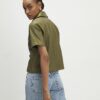 Khaki Faux Leather Shirt