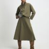 Khaki Faux Suede Bomber Jacket