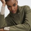 Khaki Faux Suede Bomber Jacket