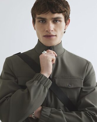 Khaki Funnel Jacket