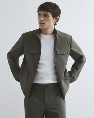 Khaki Funnel Jacket
