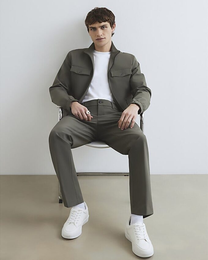Khaki Funnel Jacket