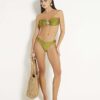 Khaki Hardware Bandeau Bikini Top