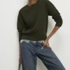 Khaki Lace Hem Jumper
