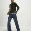Khaki Lace Hem Jumper