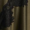 Khaki Lace Hybrid Drape Maxi Dress