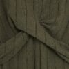 Khaki Long Sleeve Cosy Twist Front Midi Dress