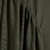 Khaki Long Sleeve Gathered Waist Maxi Dress