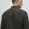 Khaki Muscle Fit Textured Shirt