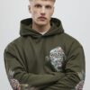 Khaki Oversized Fit Japanese Kamakura Hoodie