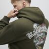 Khaki Oversized Fit Japanese Kamakura Hoodie