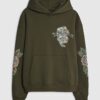 Khaki Oversized Fit Japanese Kamakura Hoodie