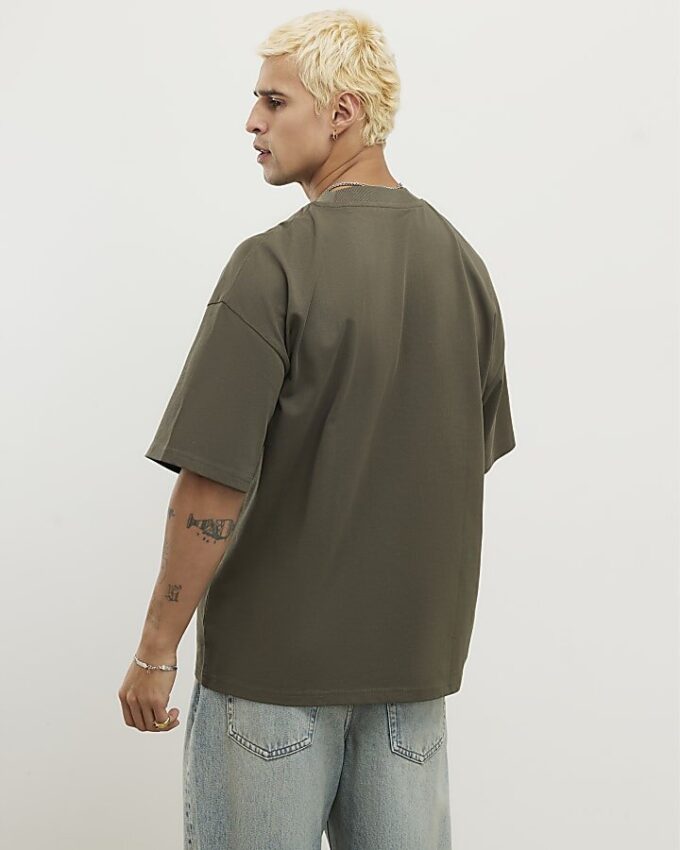 Khaki Oversized Fit T-Shirt