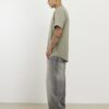 Khaki Regular Fit Curve Hem T-Shirt