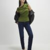 Khaki Short Sleeve Drape Off Shoulder Top