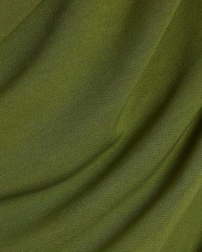Khaki Short Sleeve Drape Off Shoulder Top