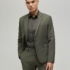 Khaki Skinny Fit Suit Jacket