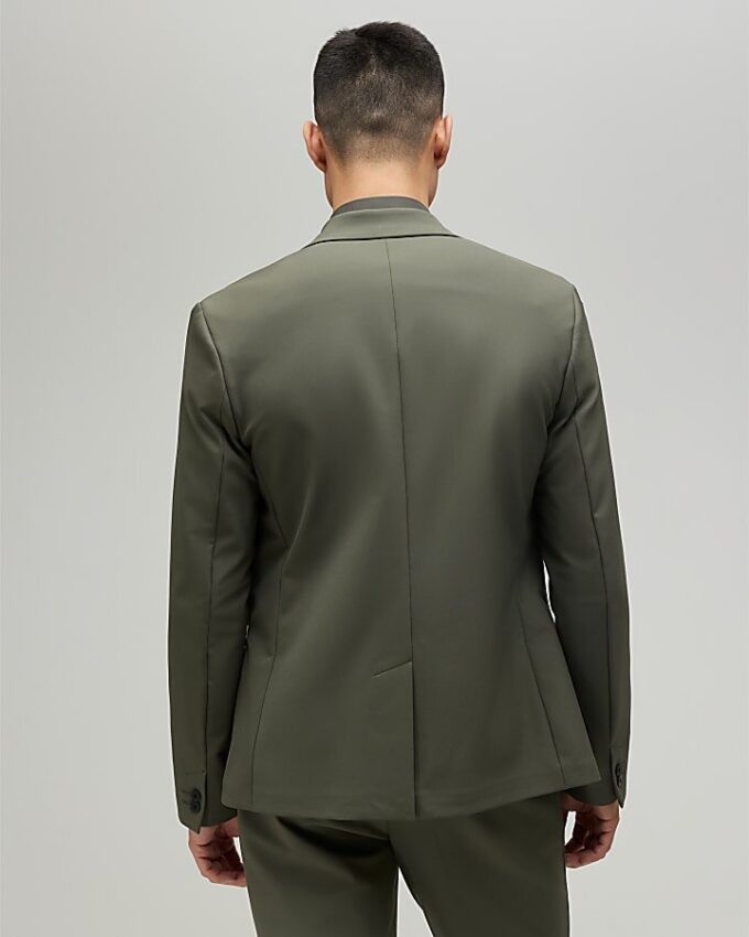 Khaki Skinny Fit Suit Jacket