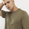 Khaki Slim Fit Knitted T-Shirt